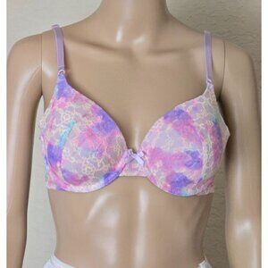 Victoria’s Secret Lined Perfect Coverage multicolor lace Bra size 34C